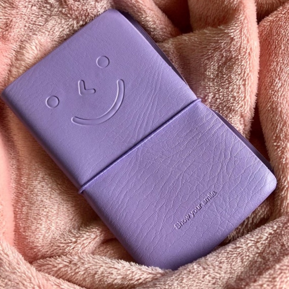 Mini Smiley Adorable Diary Faux Leather Notebook